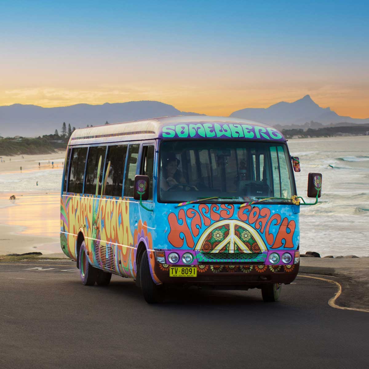 Happy Coach Nimbin Tour Byron Bay Beach