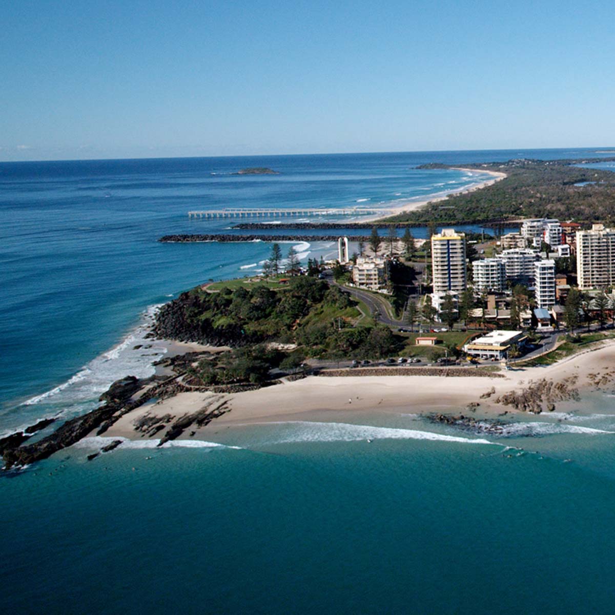 Gold Coast Aerial Rainbow Beach Coolangatta