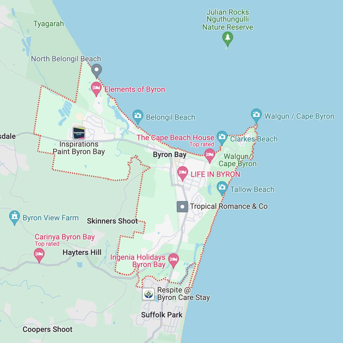 Byron Bay Map